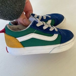 Vans toddler size 7 Primary colors